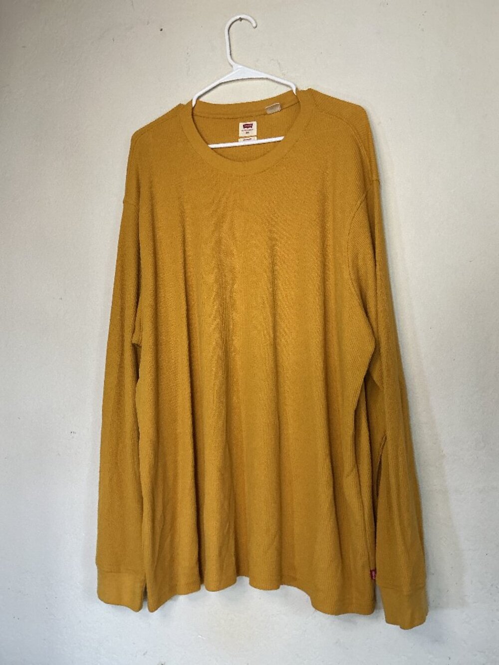 Levi's Standard Thermal Long Sleeve Shirt Golden Yellow / Mustard - Size 3XL Men